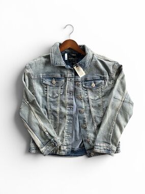 Silver Jeans Jacket Evelyn Light Wash Denim NWT Medium Size 10 / 12